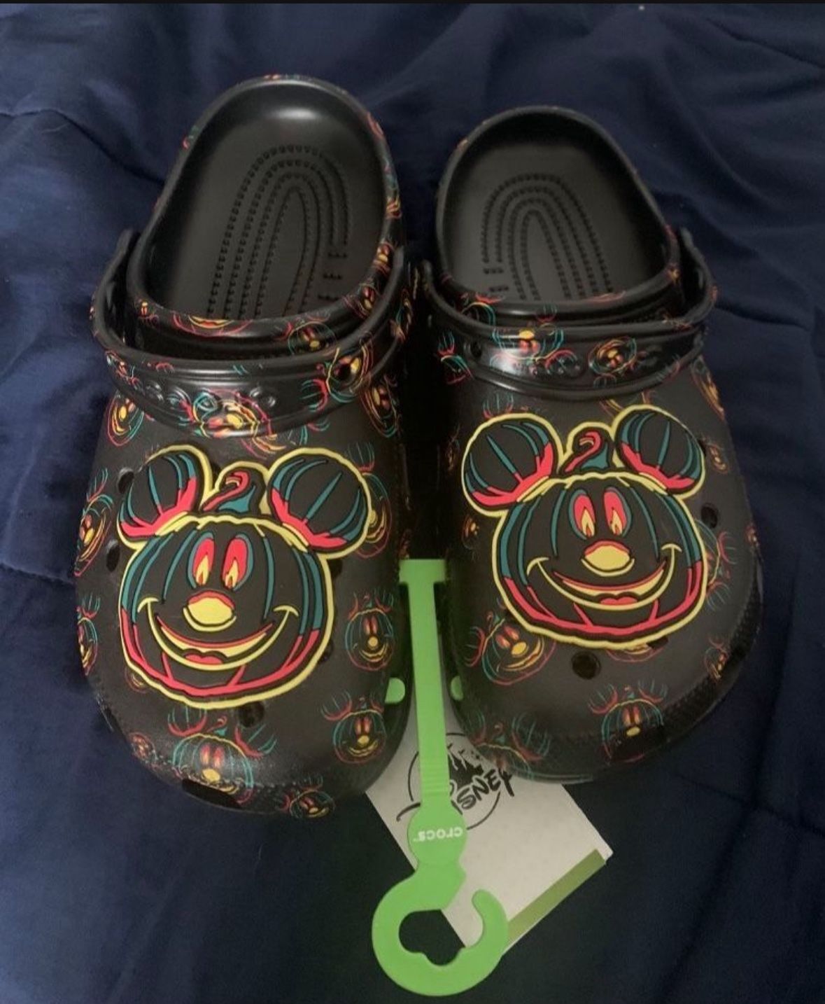Halloween Pumpkin Mickey Mouse Crocs Glow In The Dark