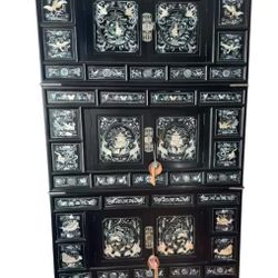 Traditional Mother Of Pearl Tall Chest