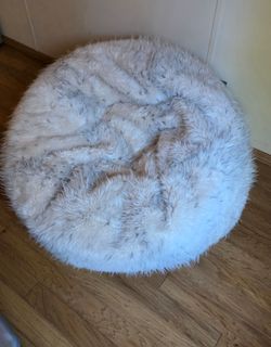 New Faux fur bean bag chair, large, refillable