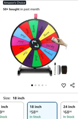 18" Tabletop 14 Slots Spinning Prize Wheel