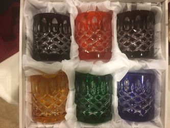 Bohemian Czech Republic crystal goblet glasses