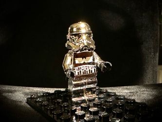 New Lego Custom Star Wars Silver Chrome Storm Trooper Minifigure