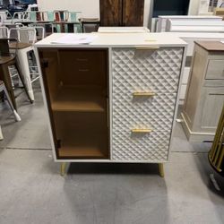 New Modern Sideboard Cabinet with Storage, Small Kitchen Buffet Cabinet with Glass Door & 3 Drawers