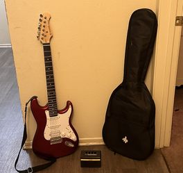 Doner Red Electric Guitar W AMP 