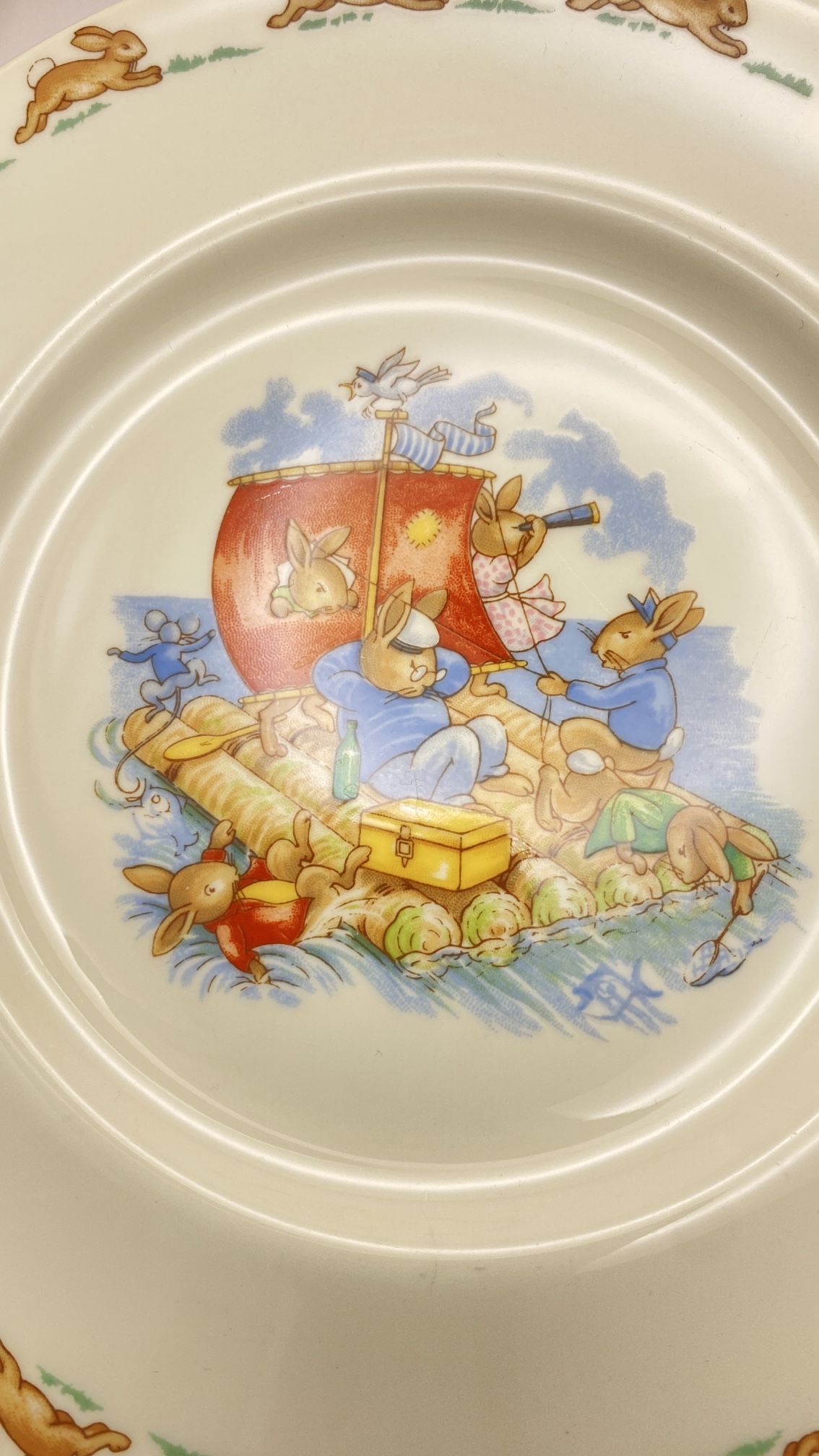 SET Royal Doulton Bunnykins China Made in Cups, Bowls