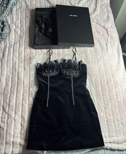 Yves Saint Laurent Mini Sequin Embellish Dress