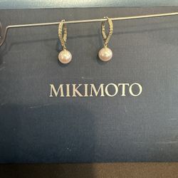 Mikimoto Pearl Dangle Earrings 