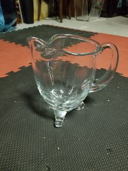 Footed crystal pitcher 7.5 H