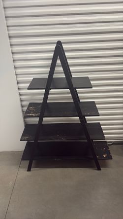 2 Sets Of Wooden 4 Tiered A Frame Shelves