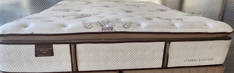 King Size Stearns & Foster Pillowtop Mattress Split Box Springs & Bed Frame Optional 