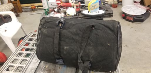 Harley Davidson leather & canvas duffel bag