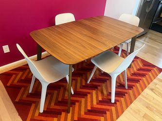 Wooden table with chairs