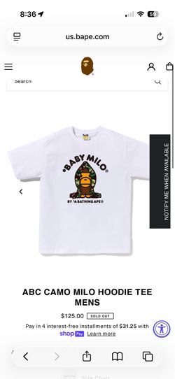 Baby Milo ABC Hoodie Bape Tshirt