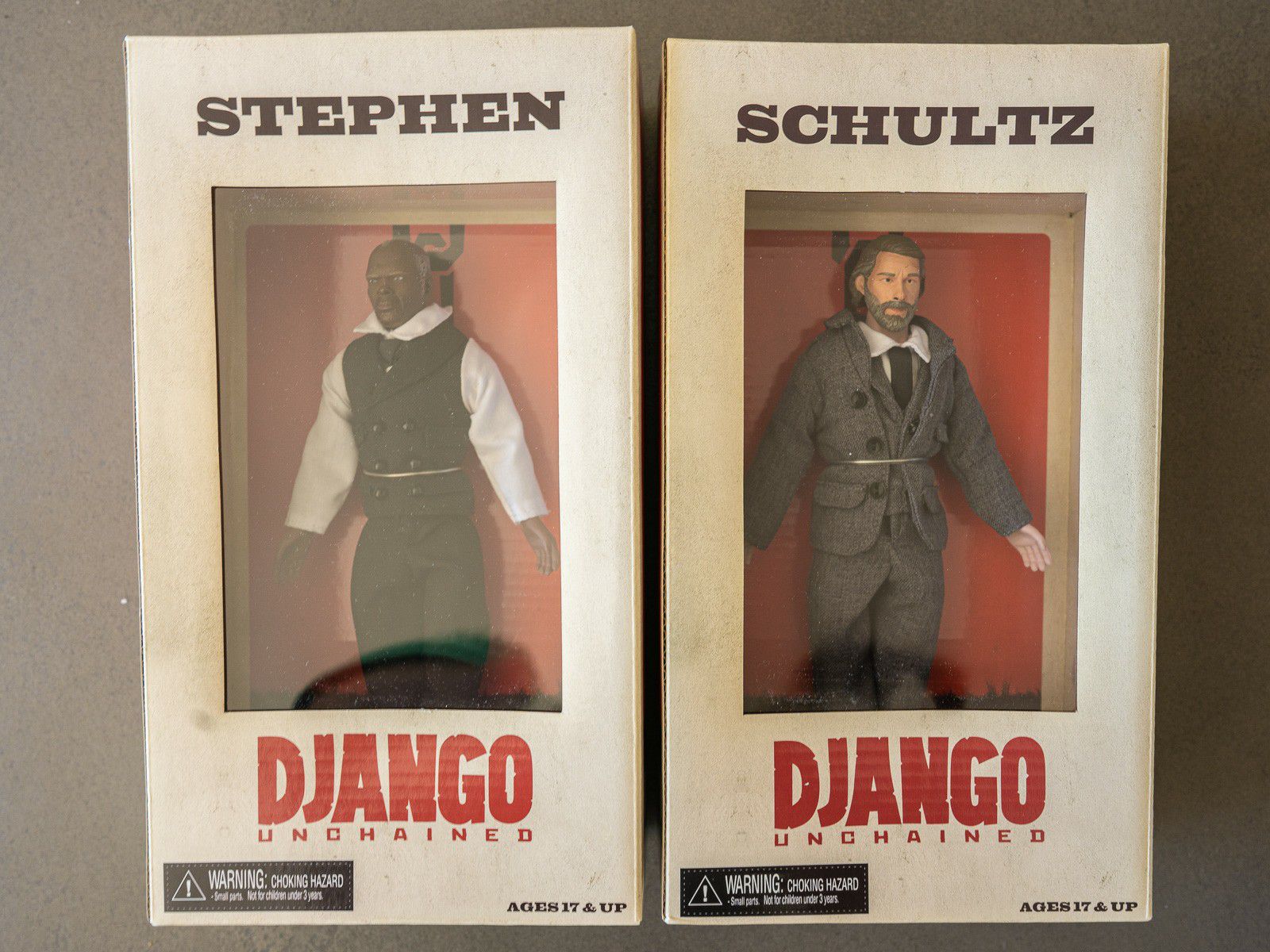 Django Unchained Collectable Action Figures- Stephen & Shultz - RARE