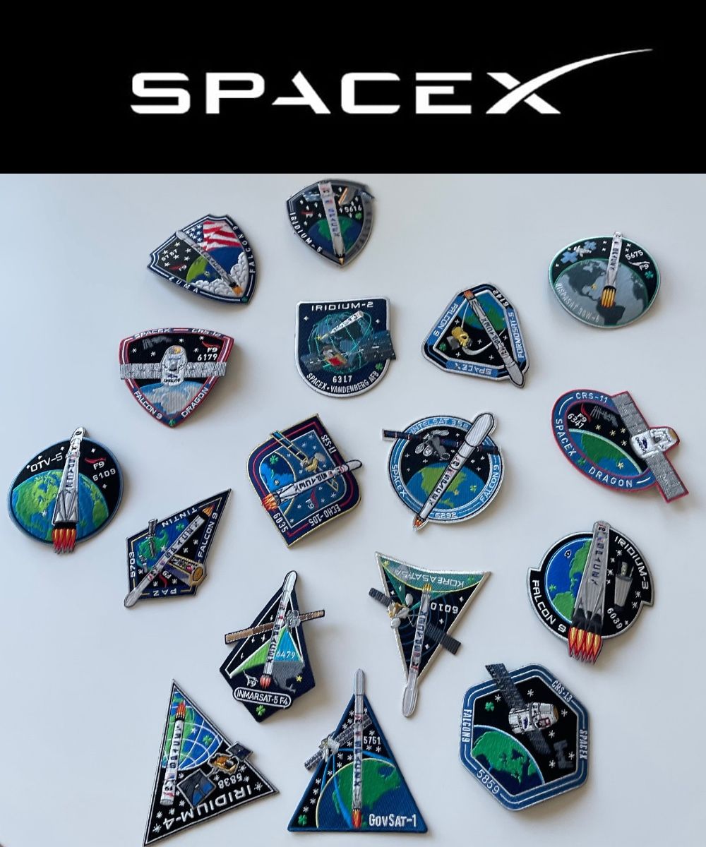 SpaceX Patches Set 2 (17pcs)