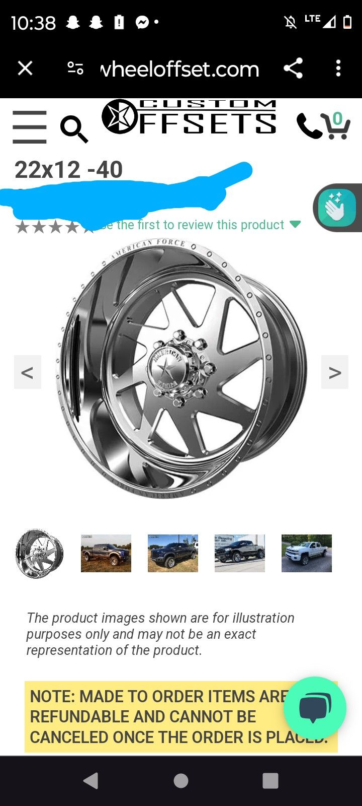 American Forces 22in Rims 35 Tires