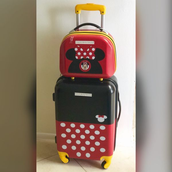 minnie mouse suitcase set