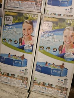Swimming Pool 12 ft x 30 in Metal Frame +Pump/Filter NEW🔥