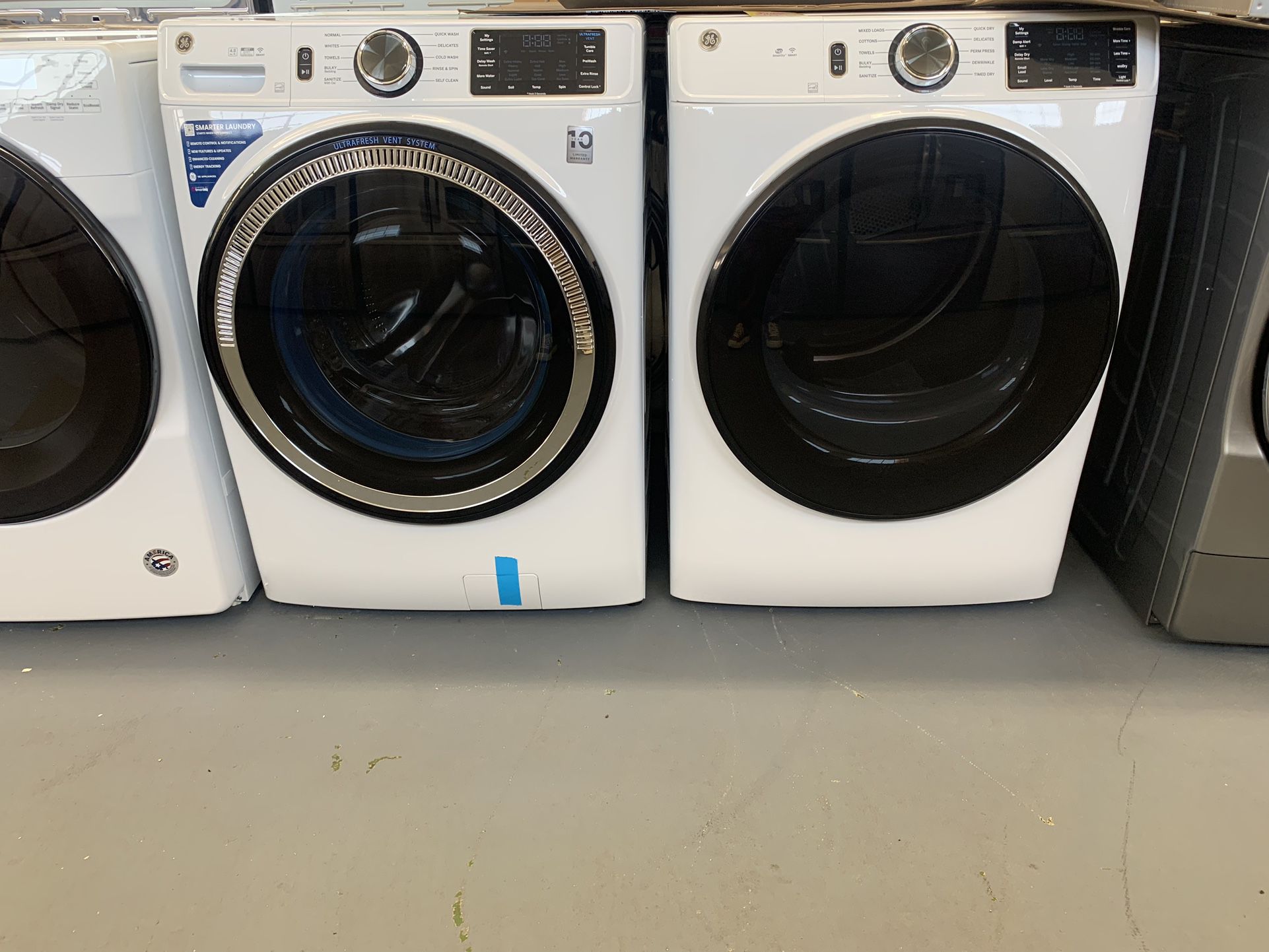 GE SET WASHER  4.8 Cu ft Capacity AND DRYER 7.5 Cu Ft  Electric FRONT $1,799.00