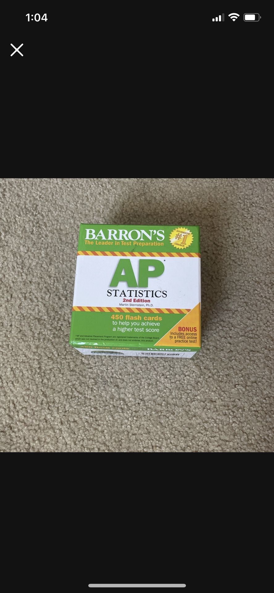 Barrons AP Statistics 2nd Edition Flash cards