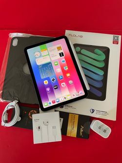 Apple Ipad Mini 6th Generation (8.3” Retina/2021) 64GB with stylus pen, case & Accessories (256GB $399)