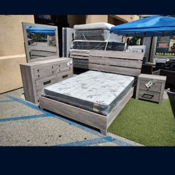 Super Deal 
5 Pcs Bedroom Set 
Light Grey 
Platform Bed 
Bed, 1 Night, Dresser, Mirror & Orthopedic Bamboo Matt 
Queen: $798 + Tax
FREE LOCAL DELIVERY