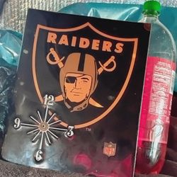 Vintage Mid 80s Raiders Wall Clock