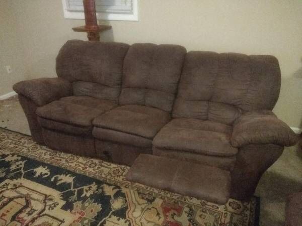 Large microfiber sofa, recliner, & loveseat