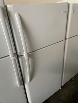 Frigidaire Top Freezer Fridge – White, Ice Maker Ready