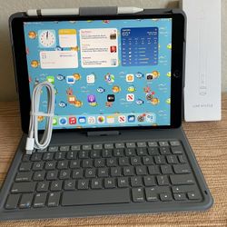 Apple iPad Air 3rd Generation (10.5” screen) 64GB With zagg Keyboard and Pencil 