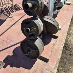 Variety of work out  weights