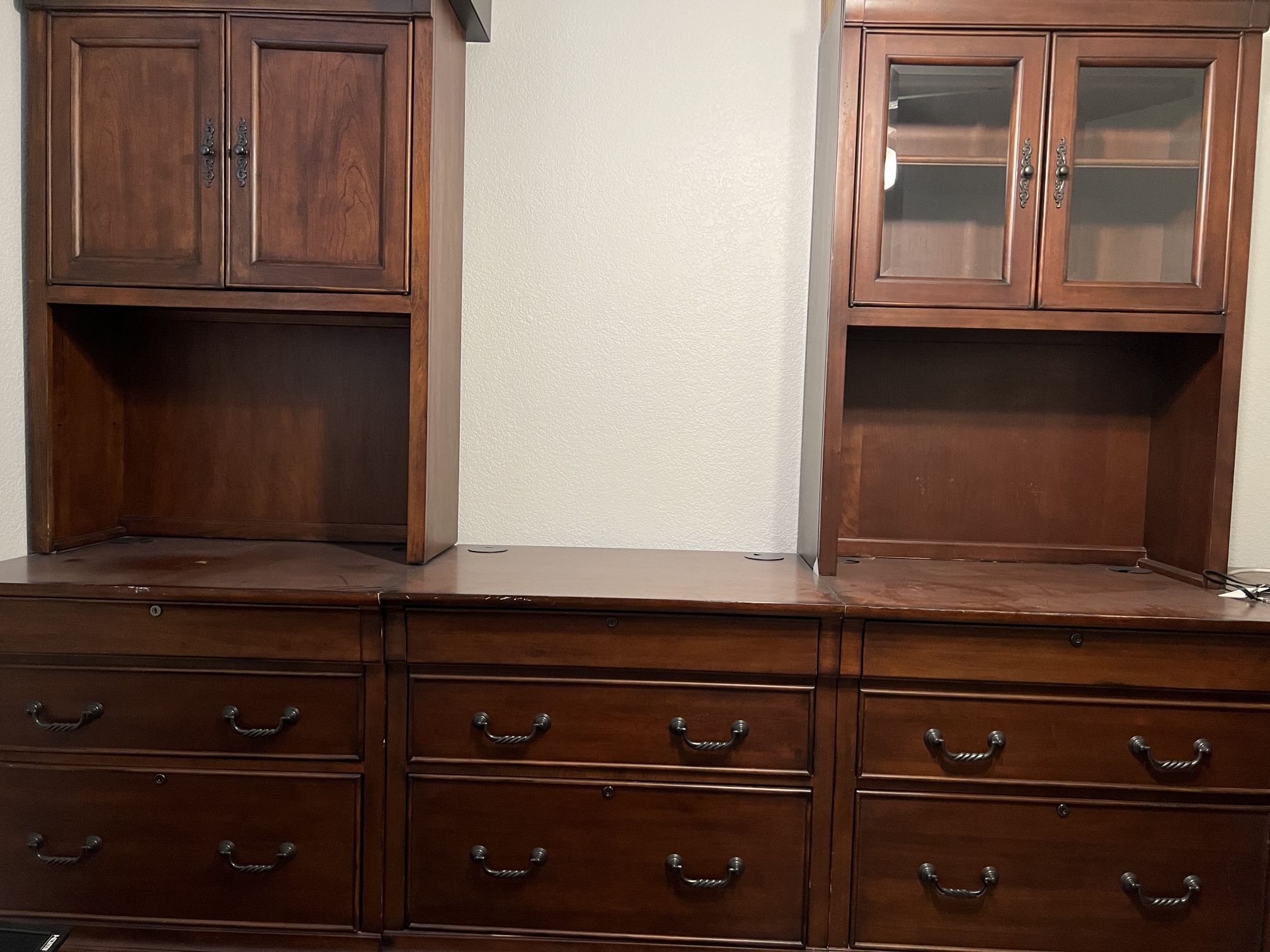DESK File Cabinets Cherrywood Great Condition