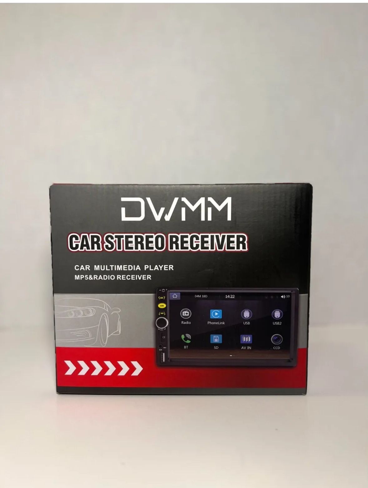 DWMM Double Din Bluetooth Car Stereo Receiver 7 inch Touchscreen w/Backup Camera