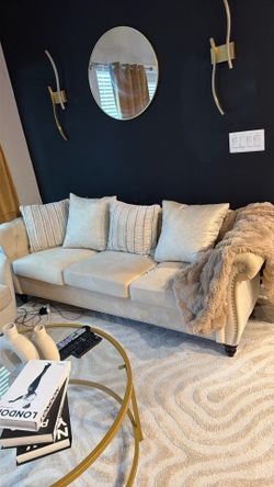 Couch with pillows
