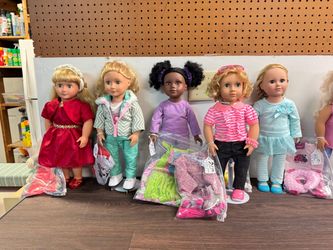 18” Dolls Fully Clothed with extras - Read Description $20ea
