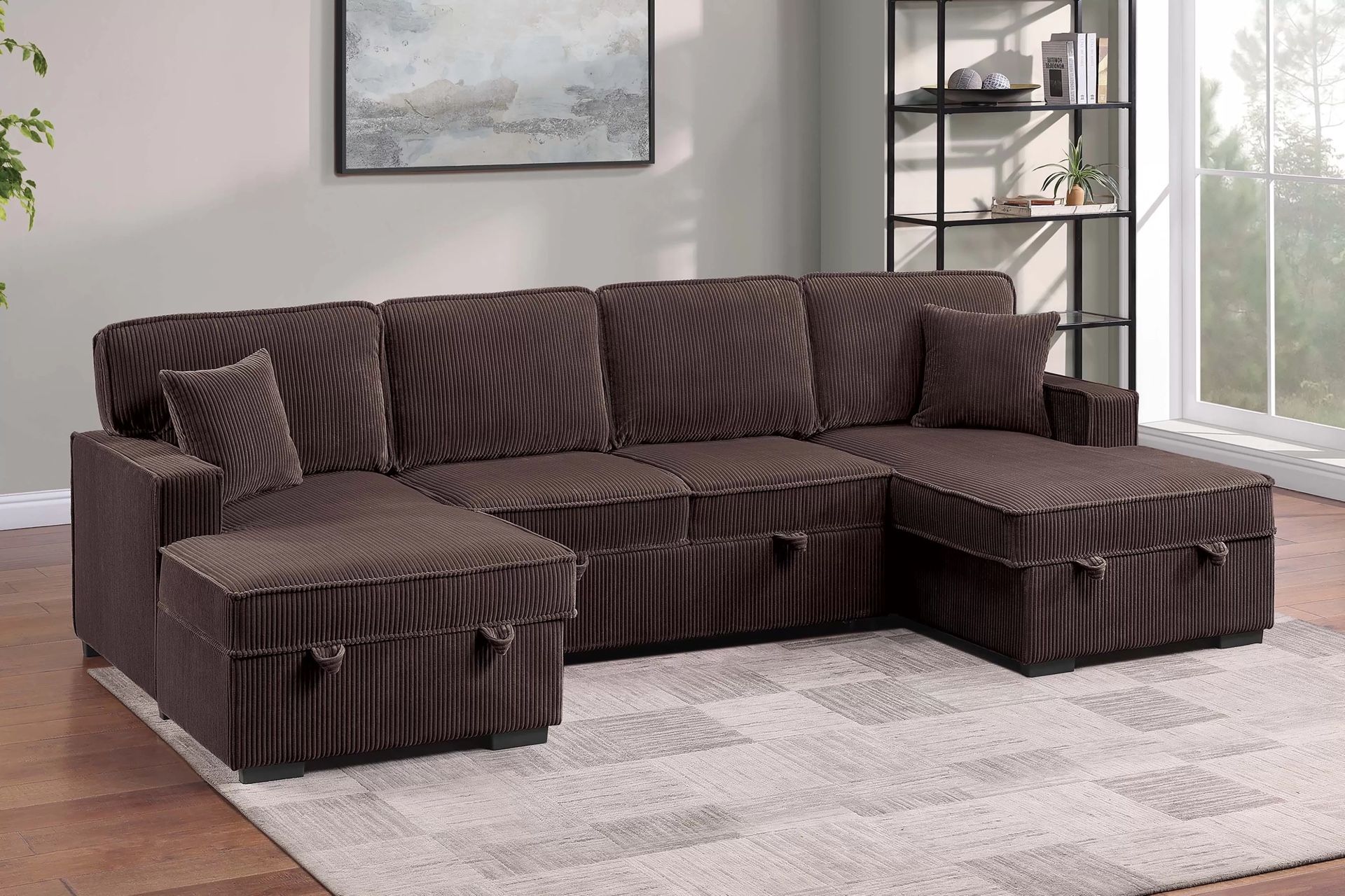 New Sleeper Sectional Sofa Couch! Includes Free Delivery 🚚!