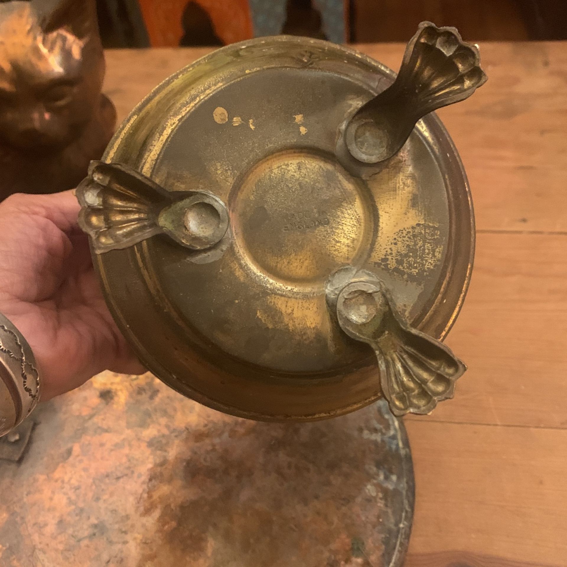 Group of 4 Antique Copper & Brass Antique Decorative Items for Sale in