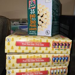 Vintage Pearl String Lights Christmas 