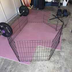 Octagonal metal exercise pen / crate for dogs