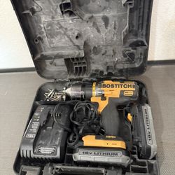 Bostitch 18v Drill With 2batt And Charger 
