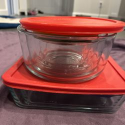 Glass Food Storage Bowls with Lids – 12pc Set (Pyrex Style)