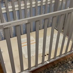 Gray Portable Foldable Mini Crib 