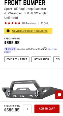 Jk-JL Jeep Wrangler New front bumper Rough country