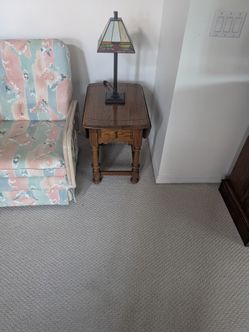 Traditional Wood Drop-Leaf End Table with Drawer