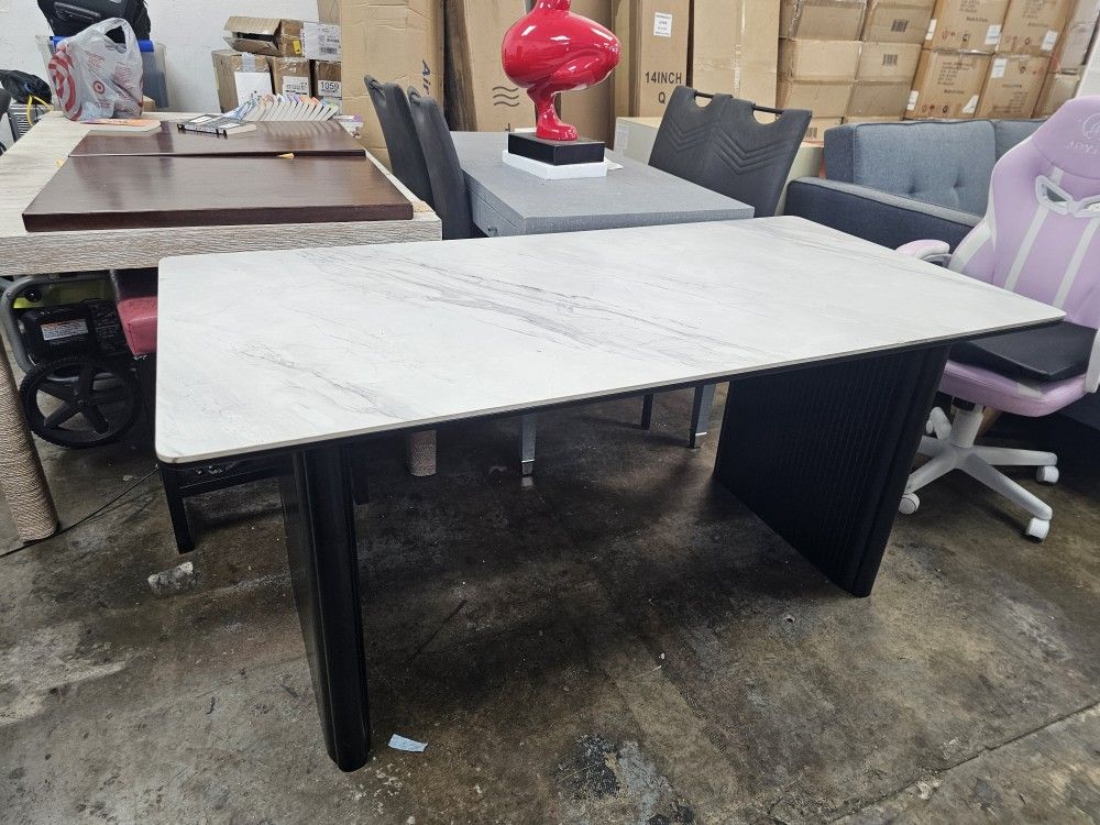 Open Box Stone Tile Dinning Table 63x32