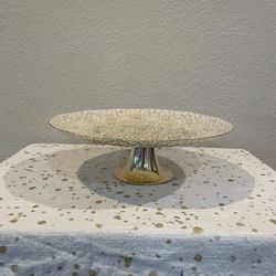 Gold Decorative Cake Plate