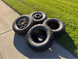 2025 Mercedes Sprinter 3500 Rims & BFGoodrich KO2 LT245|75R16 Tires Black DUALLY 16" Wheels 6x205