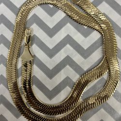 14k premium gold plated wide necklace💥