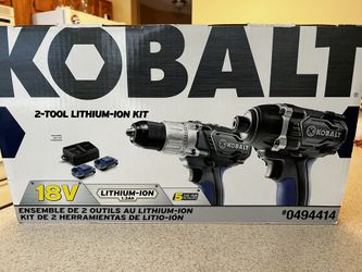 Kobalt 18v Lithium Ion Drill & Diver Set