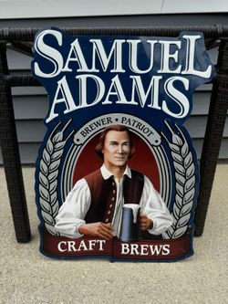 Samuel Adams Beer Sign - Classic 1980s Collectible - Bar Advertisement - RARE